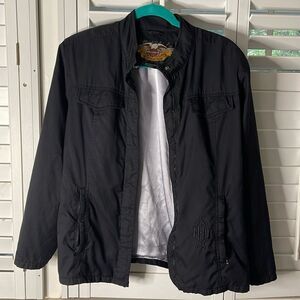 Harley Davidson Women riding‎ jacket size  Embroidered zip up black